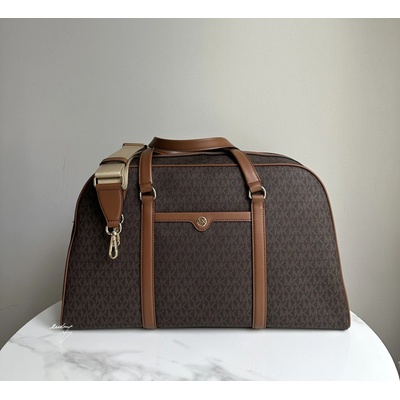 Michael Kors hnědá monogram travel XL Weekender