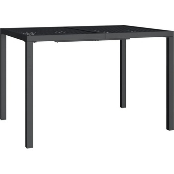 Градинска маса антрацит 110x80x72 cм стомана