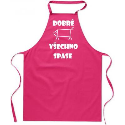 Povidlo.cz Zástěra Dobré prase všechno spase Purpurová