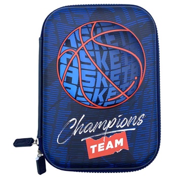 S-Cool Твърд 3D несесер S. Cool - Basketball, с 1 цип (SC2211)