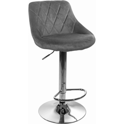 Trendie Oklahoma samet šedá / chrom