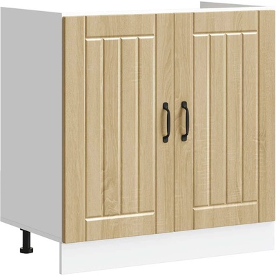 vidaXL Шкаф за мивка, Lucca, дъб сонома, инженерно дърво (853690)