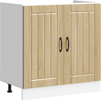 vidaXL Шкаф за мивка, Lucca, дъб сонома, инженерно дърво (853690)