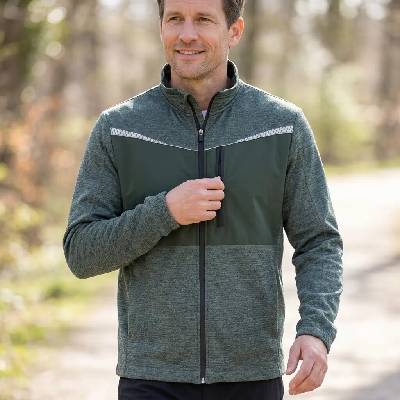 ČERVA Svetr STIRLING STRETCH na zip Zelená S