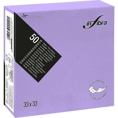 Celtex Papírové ubrousky INFIBRA New Soft-touch 2vrstvy levandule 33x33cm - 50ks