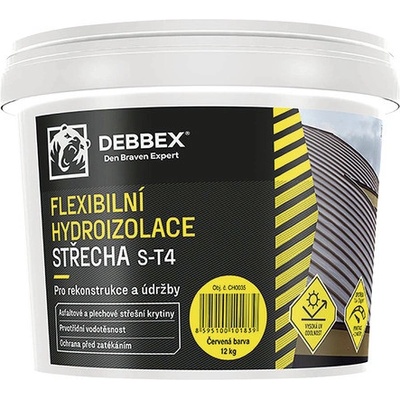 Flexibilná hydroizolácia Debbex strecha S - T4 sivá 5 kg
