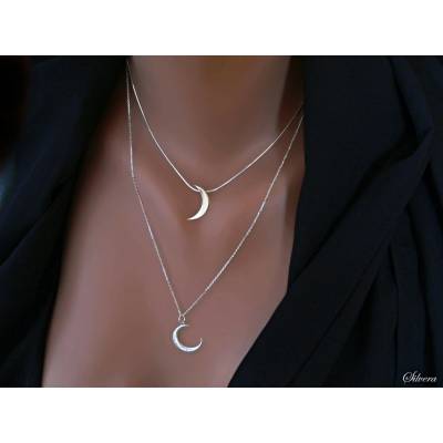 Silvera stříbrný řetízek Moon měsíc NHK925moon