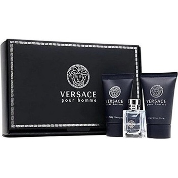 Versace Pour Homme подаръчен комплект за мъже Размер EDT 5 ml + 25 ml афтършейв балсам + 25 ml душ гел