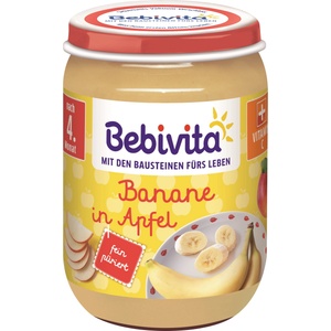 Bebivita Пюре от банан и ябълка Bebivita - 190 g (1001) - ozone