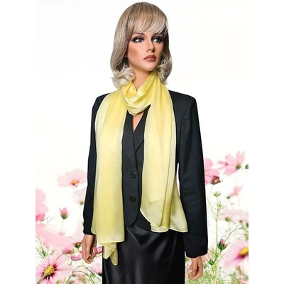 Classic Scarf saténová šála s hedvábím žlutá