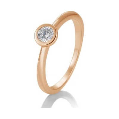 Sofia Diamonds prsteň z ružového zlata s diamantom BE41 85130 6 R