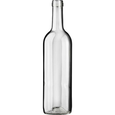 Skleněná lahev Bordeaux70 čirá 750 ml - zátka