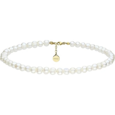 Manoki Perlový choker Antonella Gold chirurgická ocel perla WA514G Zlatá