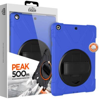 Eiger Peak 500m Case - удароустойчив хибриден кейс от най-висок клас за iPad 7 (2019), iPad 8 (2020) (син)