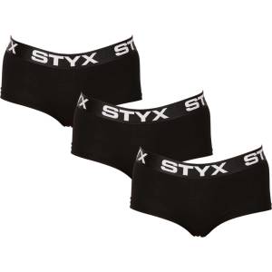 Styx Комплект от три - дамски бикини Styx с крачол черни Styx | Cheren | ЖЕНИ | S