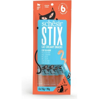 Schesir Cat Stix Liquid Snack losos 6 x 15 g