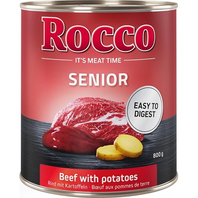 Rocco 24x800г Senior Rocco консервирана храна за кучета - говеждо с картофи