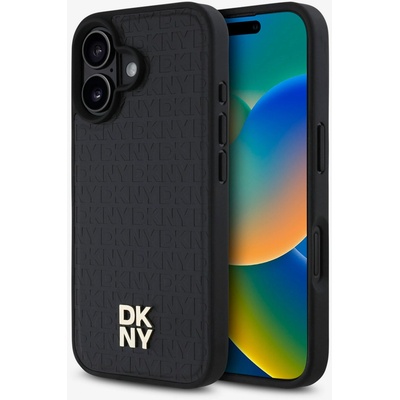 DKNY PU кожа с повтарящ се модел Stack Logo MagSafe заден капак за iPhone 16 Plus Black DKNY | Lilav | МЪЖЕ | UNI