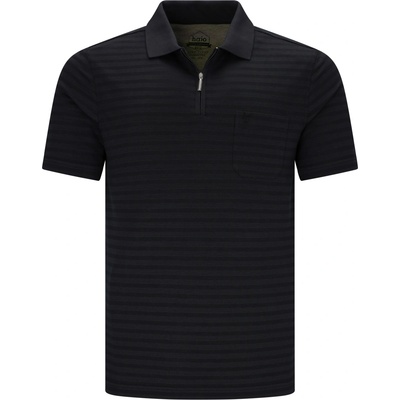 Hajo pánska čierne stay-fresh polokošeľa so zipsom