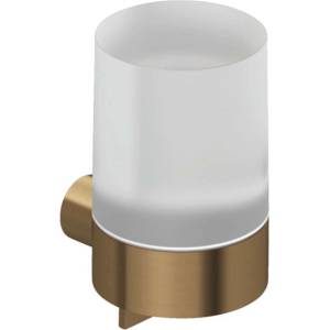 Kludi Vela R - Дозатор за сапун с държач, стъкло/матиран бронз 58976N1 (58976N1)