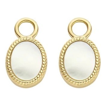 Blush Златни висулки за обеци със седеф Blush 9078YMP (9078YMP)