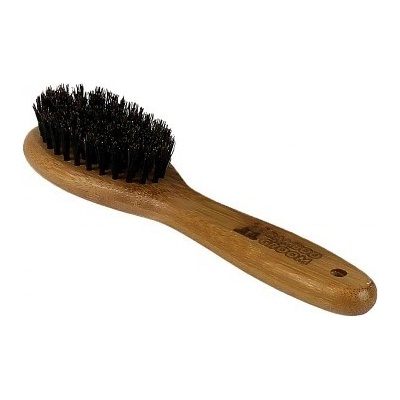 Bamboo Groom oválný kartáč s přírodními medvědími štětinami střední