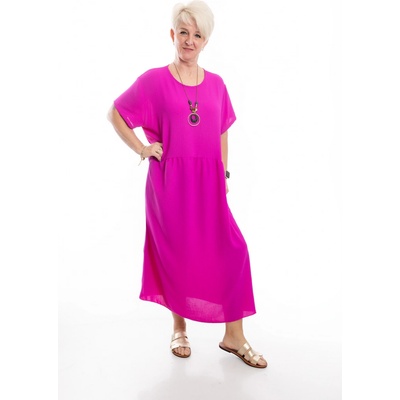 Italy fashion Maxi šaty Viana Fuchsiová – Zboží Dáma