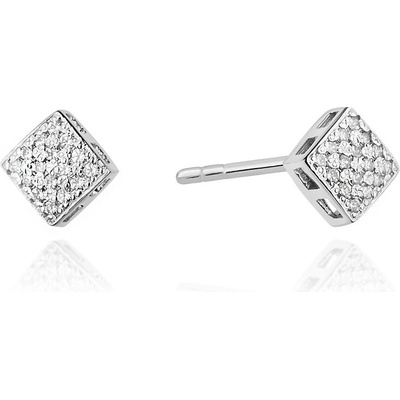 Blink-Blink Napichovacie náušnice KOCKA s diamantami 3124BDB
