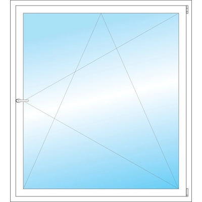 Okna Hned Plastové okno 1350 x 1500 mm bílé otevíravé a sklopné pravé