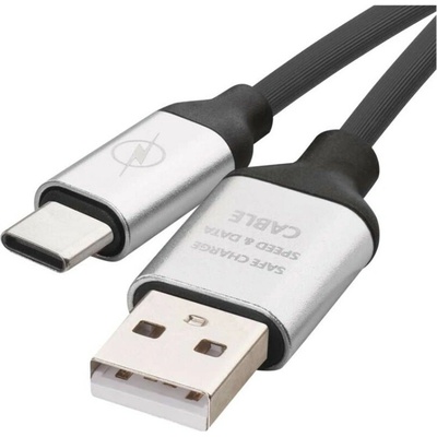Emos SM7025BL USB-C, 1m, černý