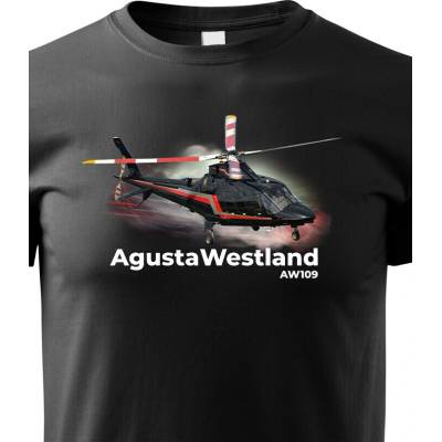 Dětské tričko AgustaWestland AW109 ČernáCanvas Dětské tričko Bezvatriko.cz 3236