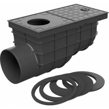 Haco Lapač strešných vôd bočný LSVB DN 110 čierny