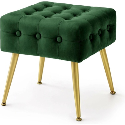 Ak furniture Taburet Quadra lahvově zelený