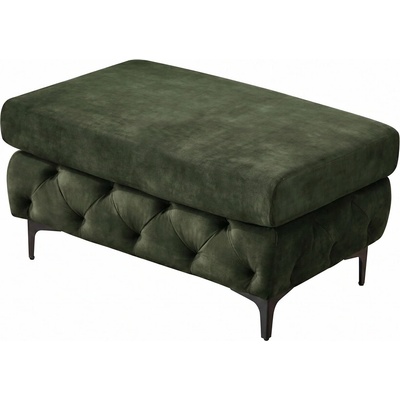 Interior DE Taburet MODERN BAROCCO XL 90 CM tmavě zelený sametTAB48518