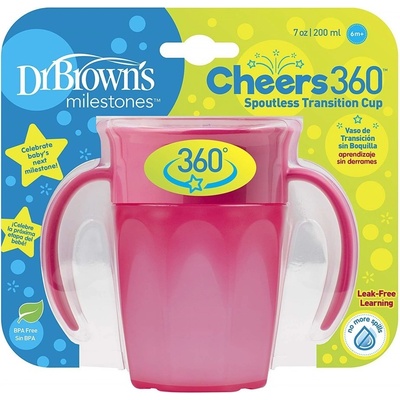 Dr.Brown's hrnek Cheers360 růžová 200 ml