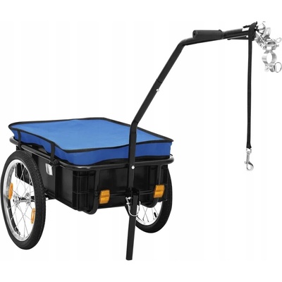 Príves na bicykel/ručný vozík 155x60x83 cm oceľový, modrý