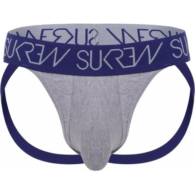 Sukrew Jocksy Grey Marl-Indigo Jockstrap