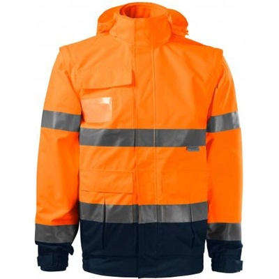 Malfini Rimeck 5V298 HV Guard 4 IN 1 pracovná unisex bunda reflexná oranžová