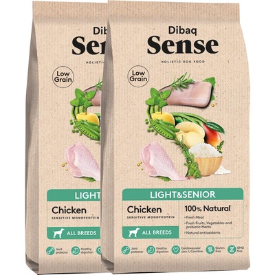 Dibaq Sense Adult Low Grain Light & Senior Chicken 12 kg