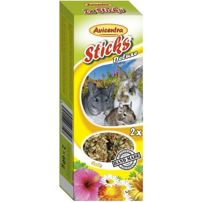 Avicentra Tyčinka Deluxe s bylinkami pro králíky a jiné hlodavce 2 x 60 g