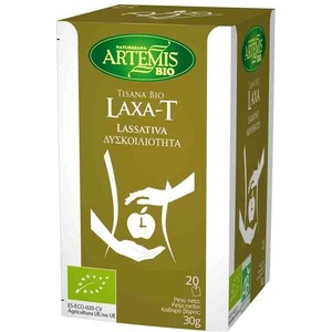 Artemis Bio Био билков чай за храносмилане Laxa-T, сена, хибискус и женско биле, 20 филтърни пакетчета, Artemis Bio (310315 HDM)
