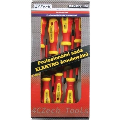 4czech Sada skrutkovačov 1000V PL, PH, PZ 7-dielna súprava S line ELEKTRO v kartóne