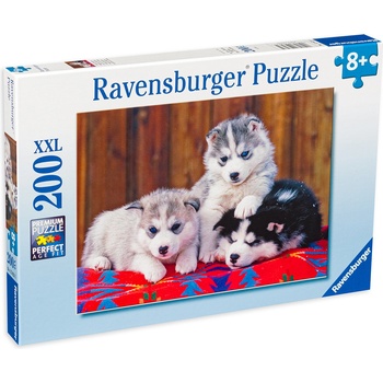 Ravensburger Пъзел Ravensburger от 200 XXL части - Малки кученца хъски (12823)