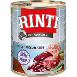 RINTI Kennerfleisch Adult - консерва за кучета със сърца от домашни птици - 800 гр - Германия