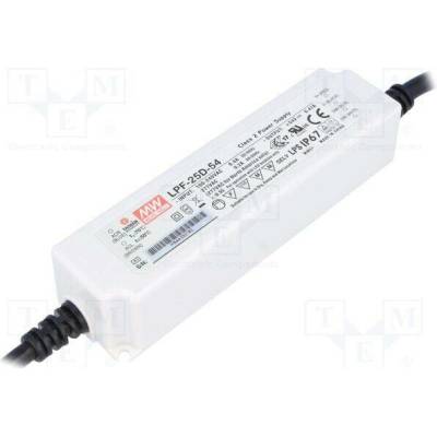 MEAN WELL LPF-25D-54 Napájecí zdroj: spínaný; LED; 25,38W; 54VDC; 0,47A; 90÷305VAC; IP67
