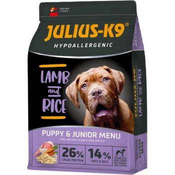 Julius-K9 JULIUS-K9® High Premium Lamb Rice for puppies - Хипоалергенна суха храна за подрастващи кученца с агне и ориз - 12 кг, Унгария - 312606