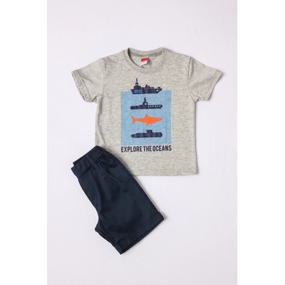 JOYCE chlapecké plátěné kraťasy BOATS šedá