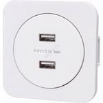 Aigostar - USB контакт с рамка, 2x USB-A порта, бял (AI2749A)