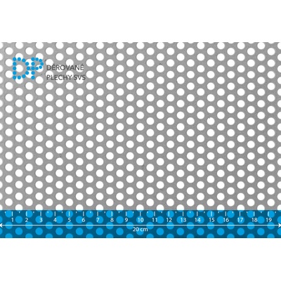Děrovaný plech pozinkovaný Rv 5-8 (tl. 0,75 x 1000 x 2000 mm), jakost DX51D+Z