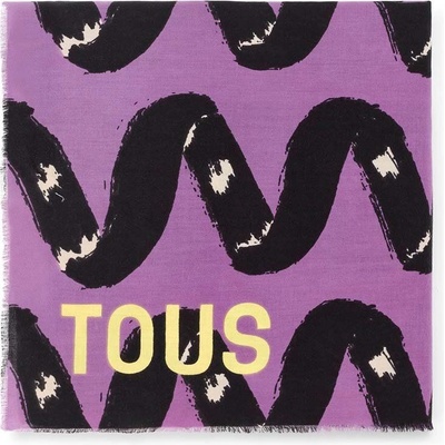 Tous Тънък шал Tous в лилаво с десен (2001947329)